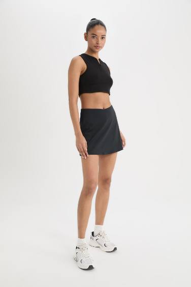 DeFactoFit Standart Fit İçi Taytlı Mini Etek