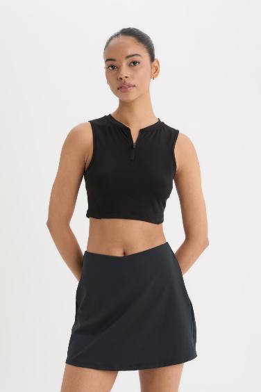 DeFactoFit Standart Fit İçi Taytlı Mini Etek