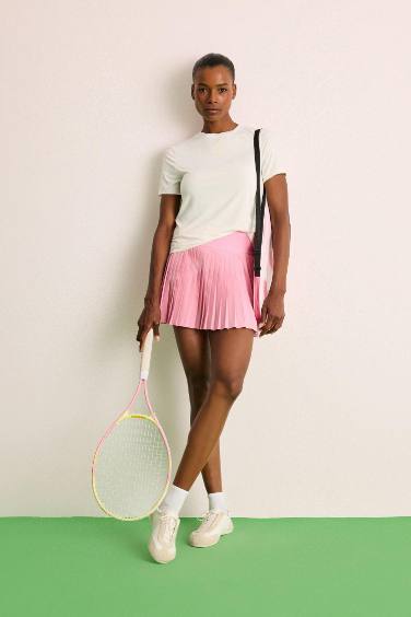 Jupe plissée tissée à coupe standard de DeFactoFit