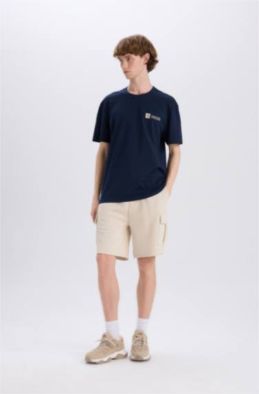 Cotton Regular Fit Crew Neck Printed T-Shirt