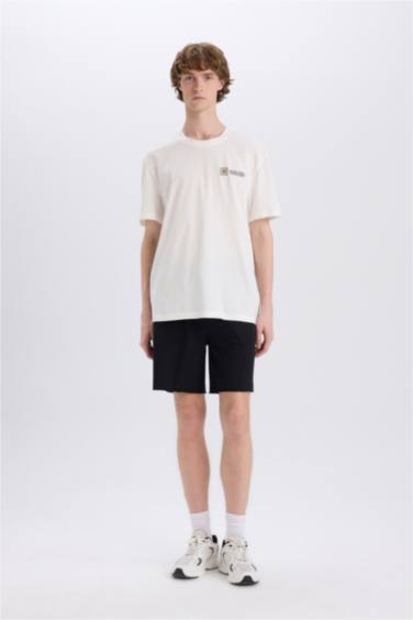 Cotton Regular Fit Crew Neck Printed T-Shirt