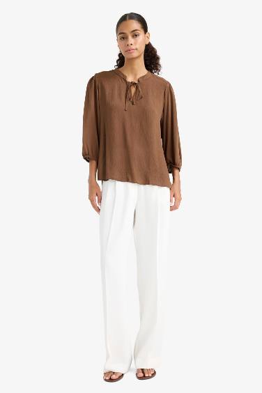 Regular Fit Long Sleeve Blouse