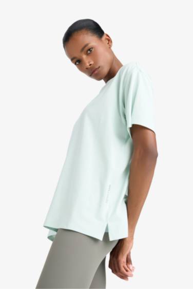 DeFactoFit Comfort Fit Футболка с Воротником и Коротким Рукавом