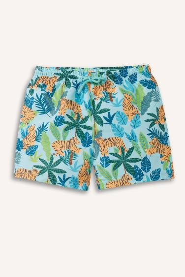 Baby Boy Regular Fit Animal Swim Shorts