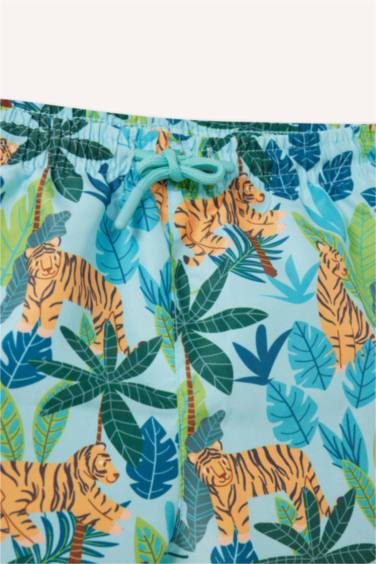 Baby Boy Regular Fit Animal Swim Shorts