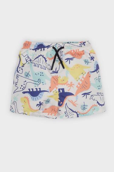 Baby Boy Regular Fit Animal Swim Shorts