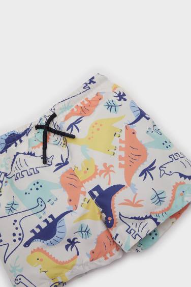 Baby Boy Regular Fit Animal Swim Shorts