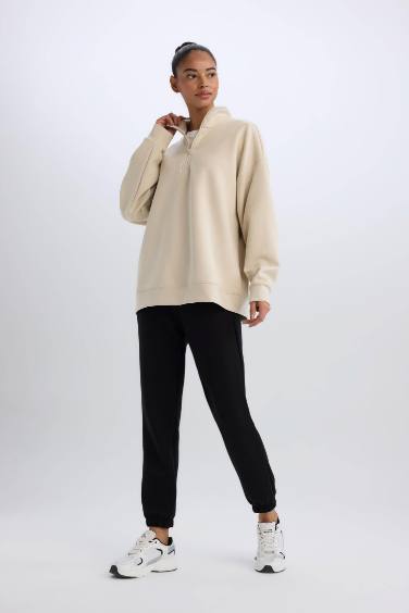 بنطلون سويت بانتس قصة عادية بجيب بأستك من تحت من DeFactoFit