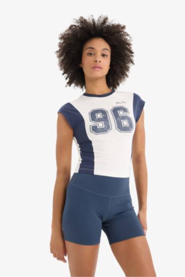 DeFactoFit Slim Fit Crew Neck Sports Sports Swim Shorts