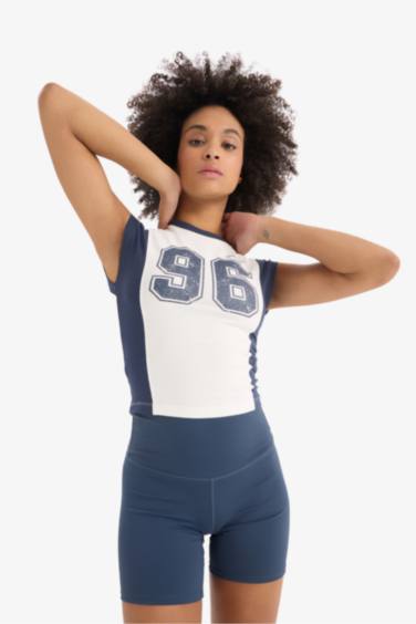 DeFactoFit Slim Fit Crew Neck Sports Sports Swim Shorts