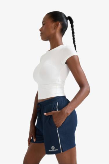 DeFactoFit NBA Brooklyn Nets Standard Fit Crinkle Fabric Shorts