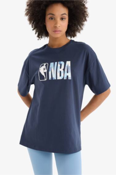 DeFactoFit NBA Wordmark Oversize Fit Sports T-Shirt