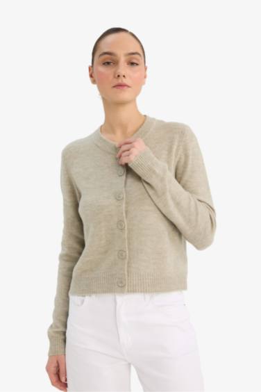 Кардиган Regular Fit с круглым вырезом