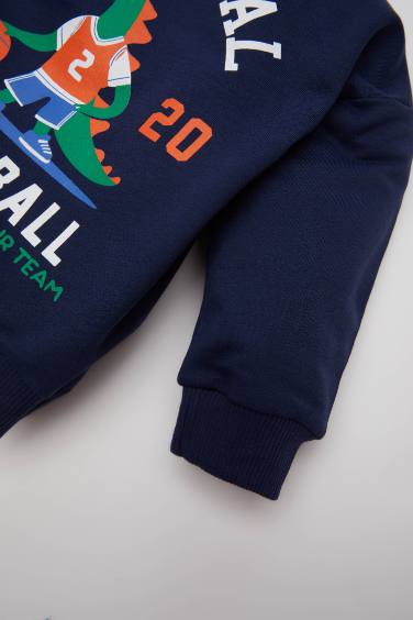 سويت شيرت بيبي اولادي قصة عادية بطبعة ديناصور