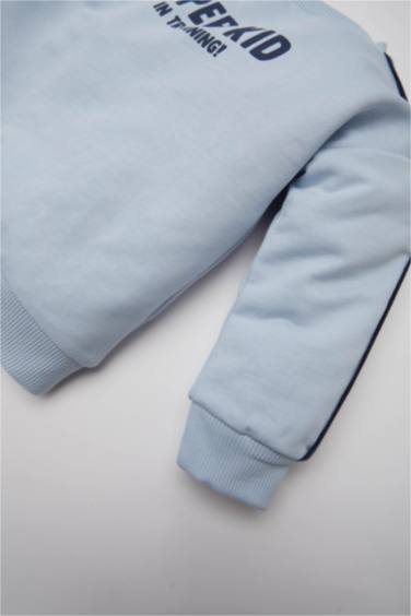 Baby Boy Regular Fit Slogan Printed Sweatshirt