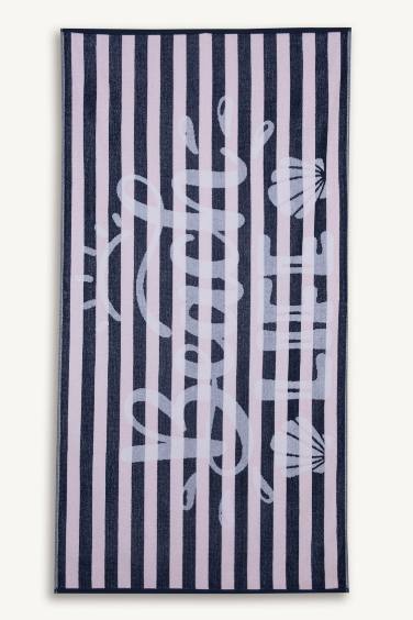 Kadın Desenli Pamuklu Plaj Havlusu