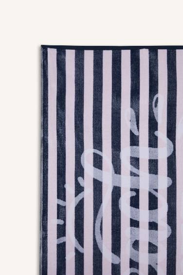 Kadın Desenli Pamuklu Plaj Havlusu