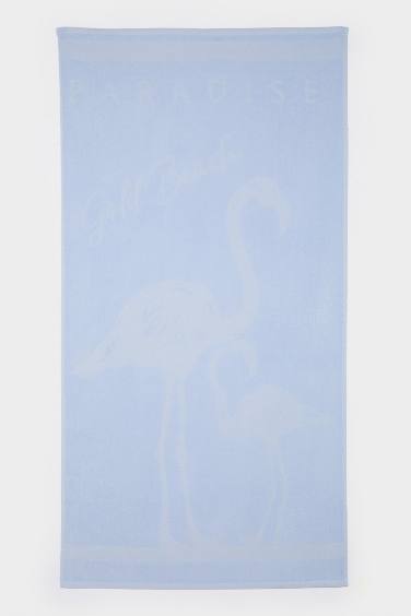 Kadın Desenli Pamuklu Plaj Havlusu