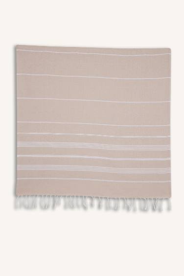 Kadın Desenli Pamuklu Plaj Havlusu