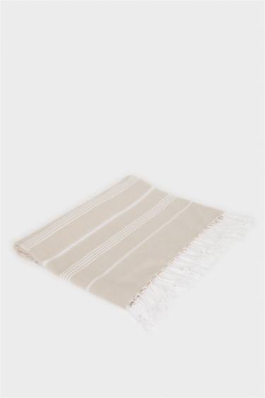 Kadın Desenli Pamuklu Plaj Havlusu