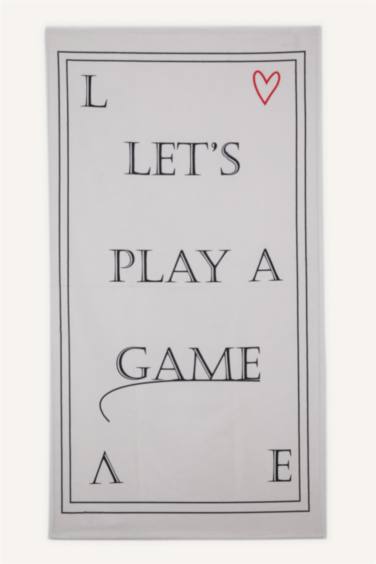 Kadın Desenli Pamuklu Plaj Havlusu - Görsel 2