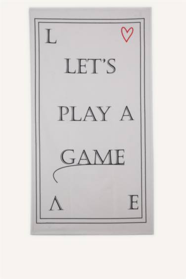 Kadın Desenli Pamuklu Plaj Havlusu - Görsel 3