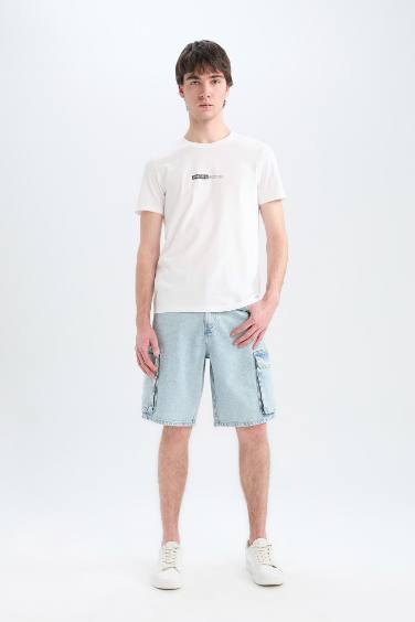 تيشيرت مطبوع سليم فيت برقبة مستديرة