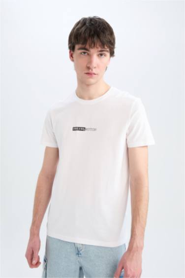 تيشيرت مطبوع سليم فيت برقبة مستديرة