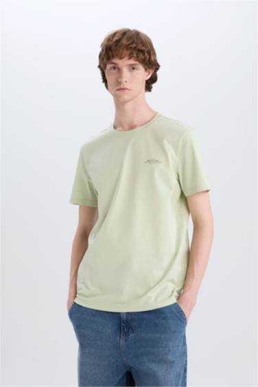 تيشيرت مطبوع سليم فيت برقبة مستديرة