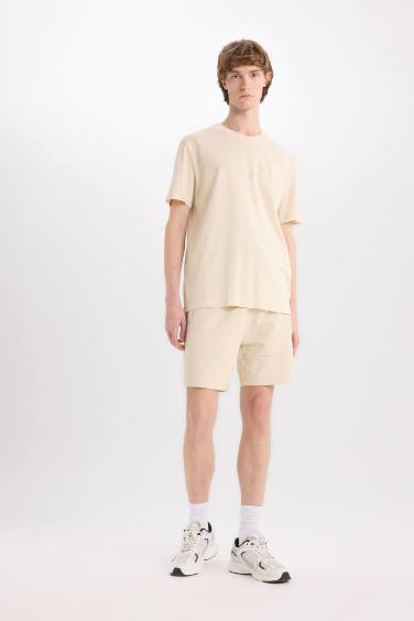 Cotton Regular Fit Crew Neck Printed T-Shirt