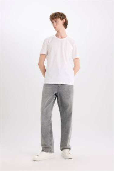 Cotton Slim Fit Crew Neck Printed Short Sleeve T-Shirt