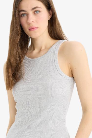 Slim Fit Camisole Halter Collar Tank Top