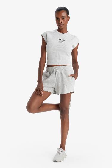 تيشيرت فريق لوس أنجلوس ليكرز بأكمام قصيرة وياقة مستديرة من DeFactoFit