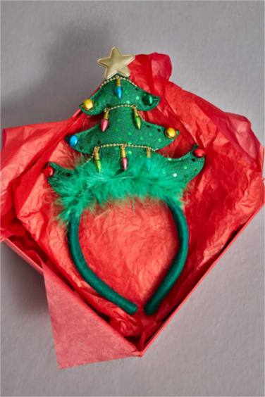 Woman Christmas Tree Themed Headband