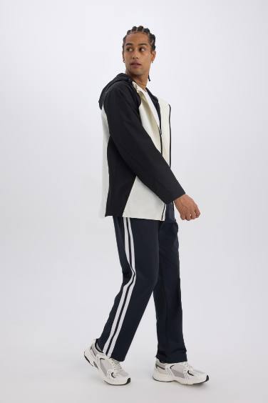 DeFactoFit Sporcu Jogger Eşofman Altı Standart Fit Standart Paça Skuba Dalgıç Kumaş Beli Lastikli Düz Paça