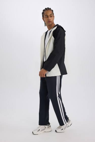 DeFactoFit Sporcu Jogger Eşofman Altı Standart Fit Standart Paça Skuba Dalgıç Kumaş Beli Lastikli Düz Paça