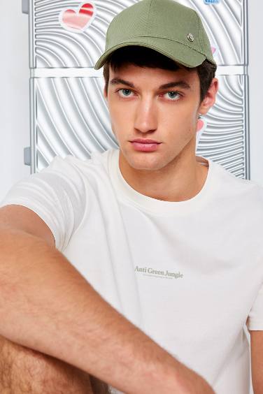 Cotton Regular Fit Crew Neck Printed T-Shirt