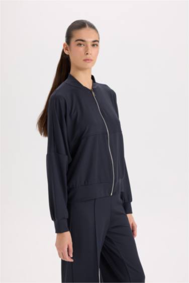 Cardigan à coupe régulière à fermeture Zip