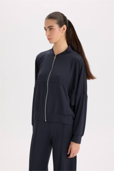 Cardigan à coupe régulière à fermeture Zip