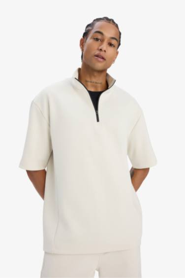 DeFactoFit Standard Fit Sport Short Sleeve Scuba Fabric T-Shirt