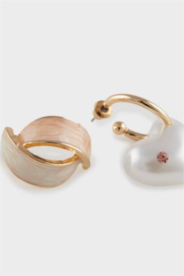 تراجي نسائي ذهبي بالؤلؤ - قطعتين