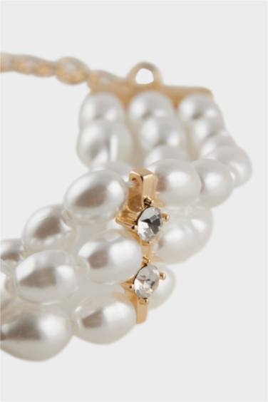 Woman Pearl Choker Necklace