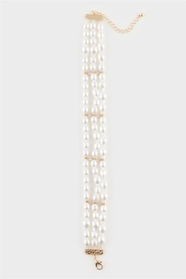 Woman Pearl Choker Necklace