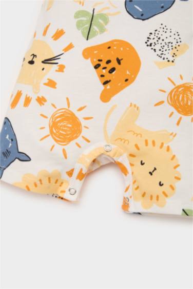 Baby Boy Newborn Animal Patterned Cotton Jumpsuits