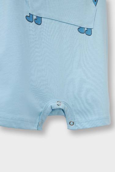 Baby Boy Newborn Dinosaur Printed Cotton 2 Piece Jumpsuit