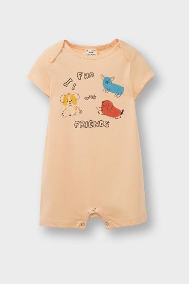 جمبسوت بيبي ولادي مطبوع ممشط - قطعتين