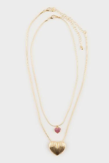 Woman 2 Piece Heart Necklace