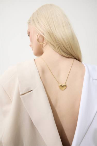Kadın 2'li Kalpli Kolye