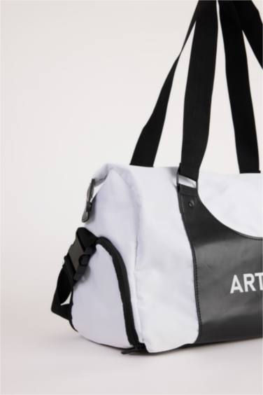 Man Faux Leather Sports and Travel Bag