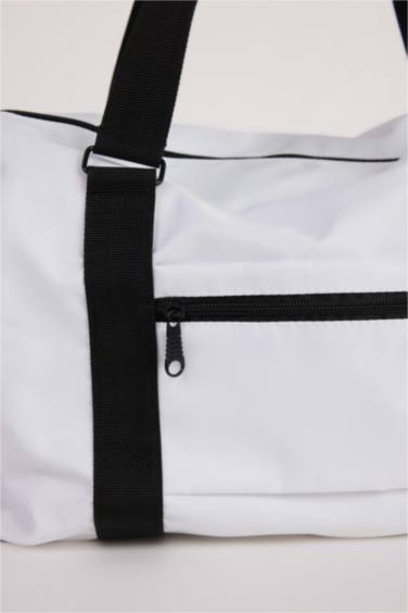 Man Faux Leather Sports and Travel Bag